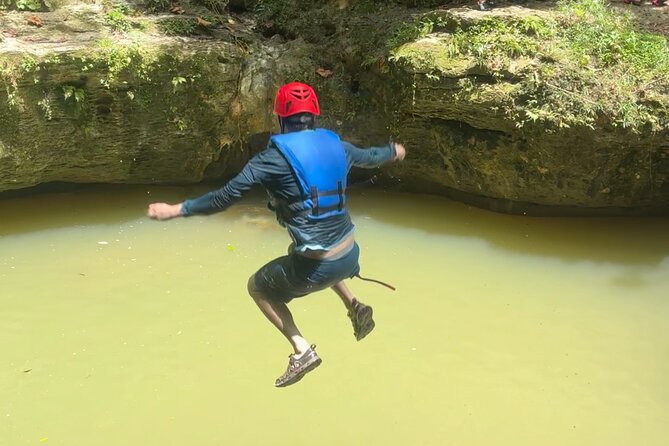 Adventure Half Day Explore Cueva Charco Azul and Cueva Arenales - Entering Charco Azul by Water