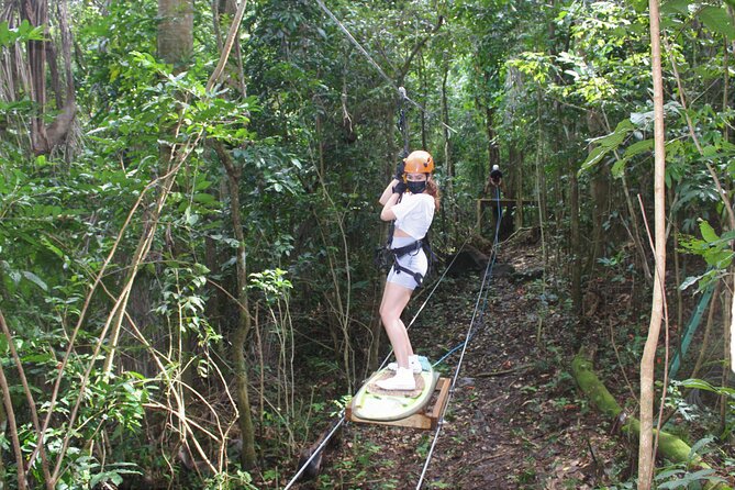 Adventure Trail Tour in the foothills of the National Rainforest - Tarzan’s Swing and the final zipline