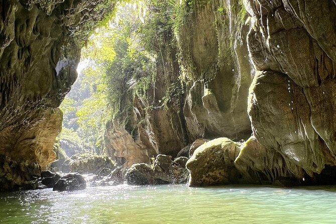 Cave Adventure: Canyon and Hidden Waterfall in Charco Azul - Finding the waterfall inside the cave system