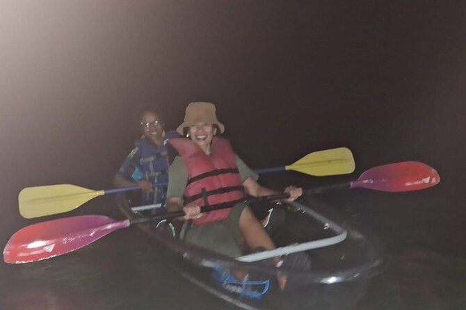CLEAR BOTTOM KAYAKS Tour in Bioluminescent, Mosquito Bay - How moonlight and rain change the show