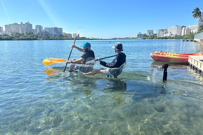 Clear LED Kayaking in Condado Lagoon - The best views come after the sky changes color