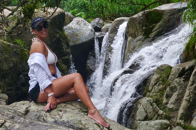 Coffee Plantation and River with Waterfalls in Puerto Rico - Río Siete Chorros and its waterfalls