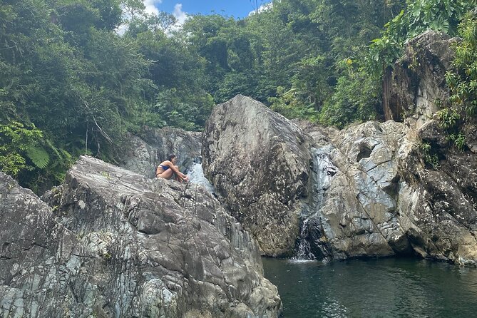 El Yunque Hike Adventure to Las Tinajas Waterfall from Fajardo - Swimming, slides, jumps, and the waterfall payoff
