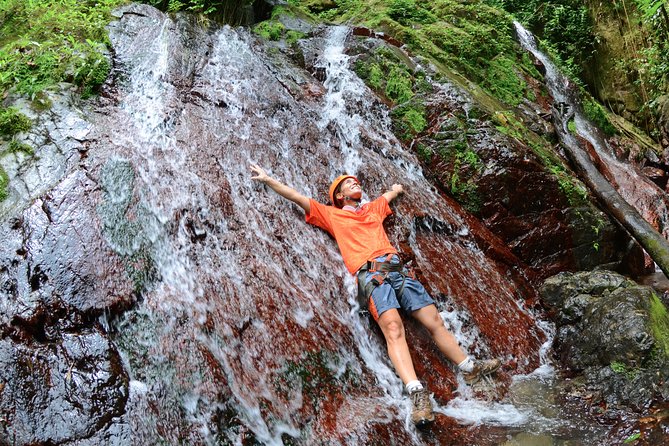 Full-Day Zipline and Waterfall Rappelling Adventure Near San Juan - Getting ready for the river trail