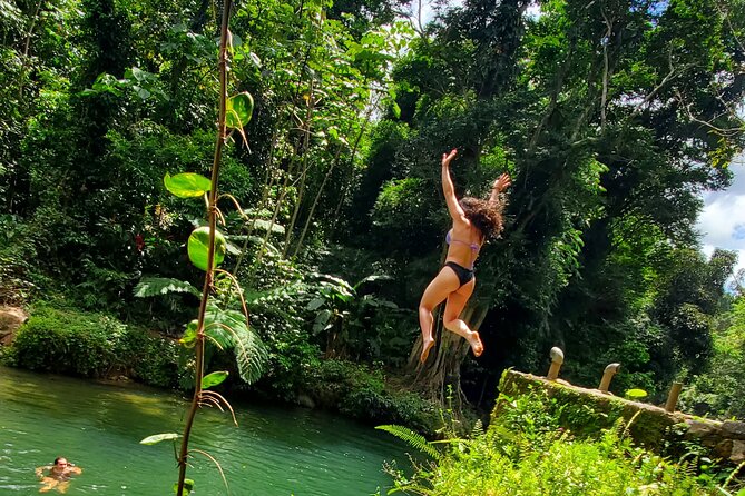 Rainforest and Junglequi Zipline Combo Tour - A short walk and a weather-dependent natural pool