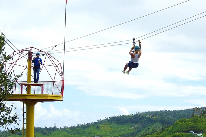 Rainforest Zipline in Foothills of the National Rainforest - The final two lines deliver the speed