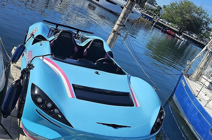 San Juan PR Watersports Car Rental Blue McLaren - San Juan Bay Views Toward Old San Juan