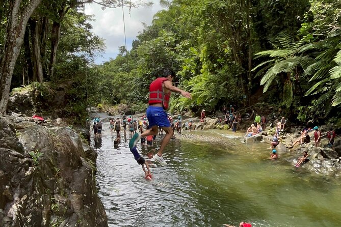 Small-Group El Yunque Waterslide Adventure & transportation - Entering El Yunque on foot