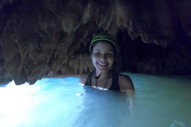 Tanama River Cave Tubing - Walking upstream through the canyon