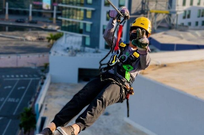 Zipline Sky Bull in Urban Environment in Toroverde urban park San Juan - Shoes and clothing rules you should take seriously