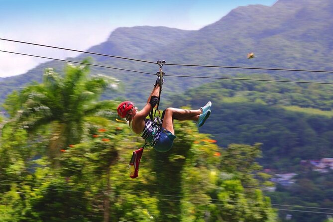 Ziplining at the Rainforest in Puerto Rico - The guides and the safety setup